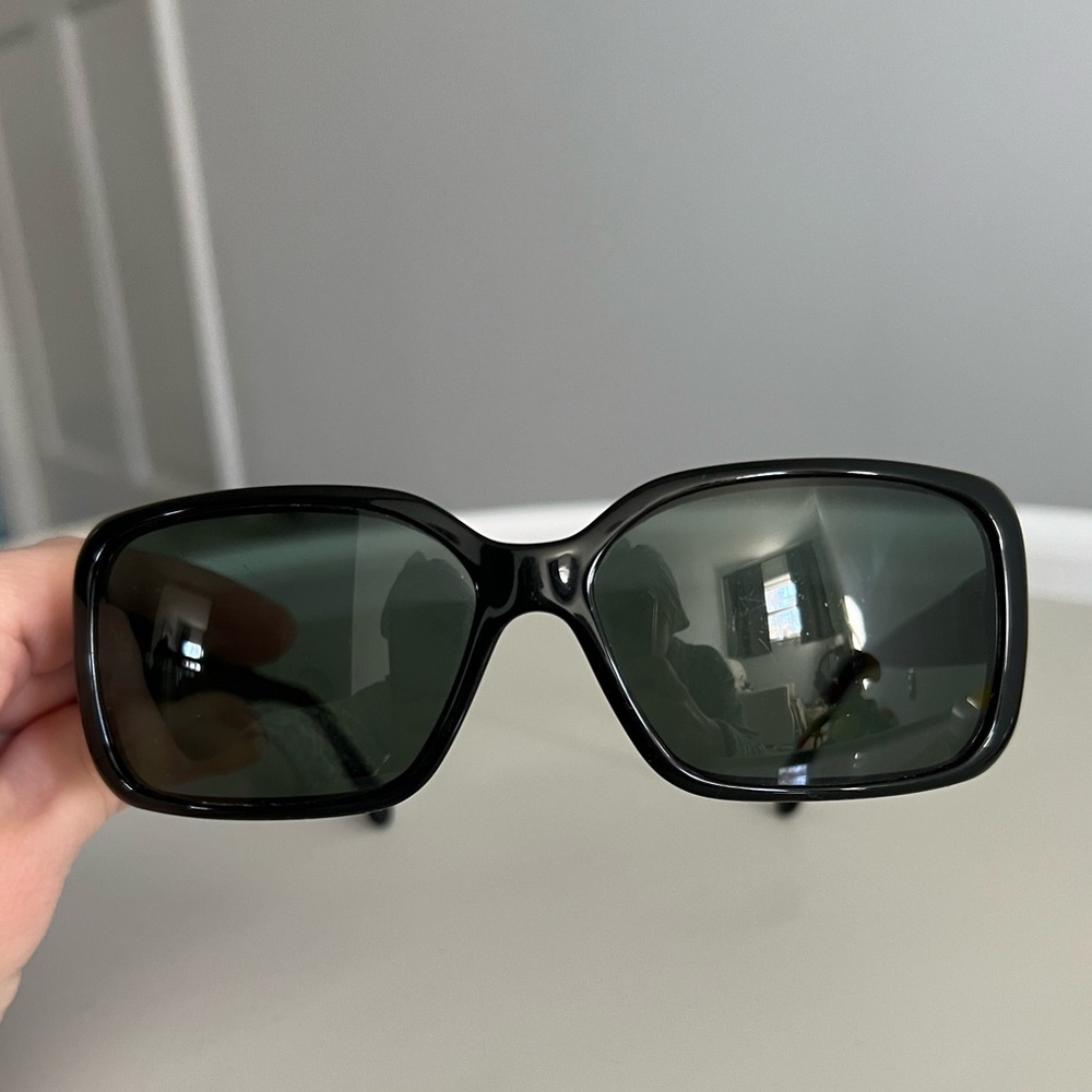 Vogue Sunglasses, Black Rectangle Frames, Made In… - image 6